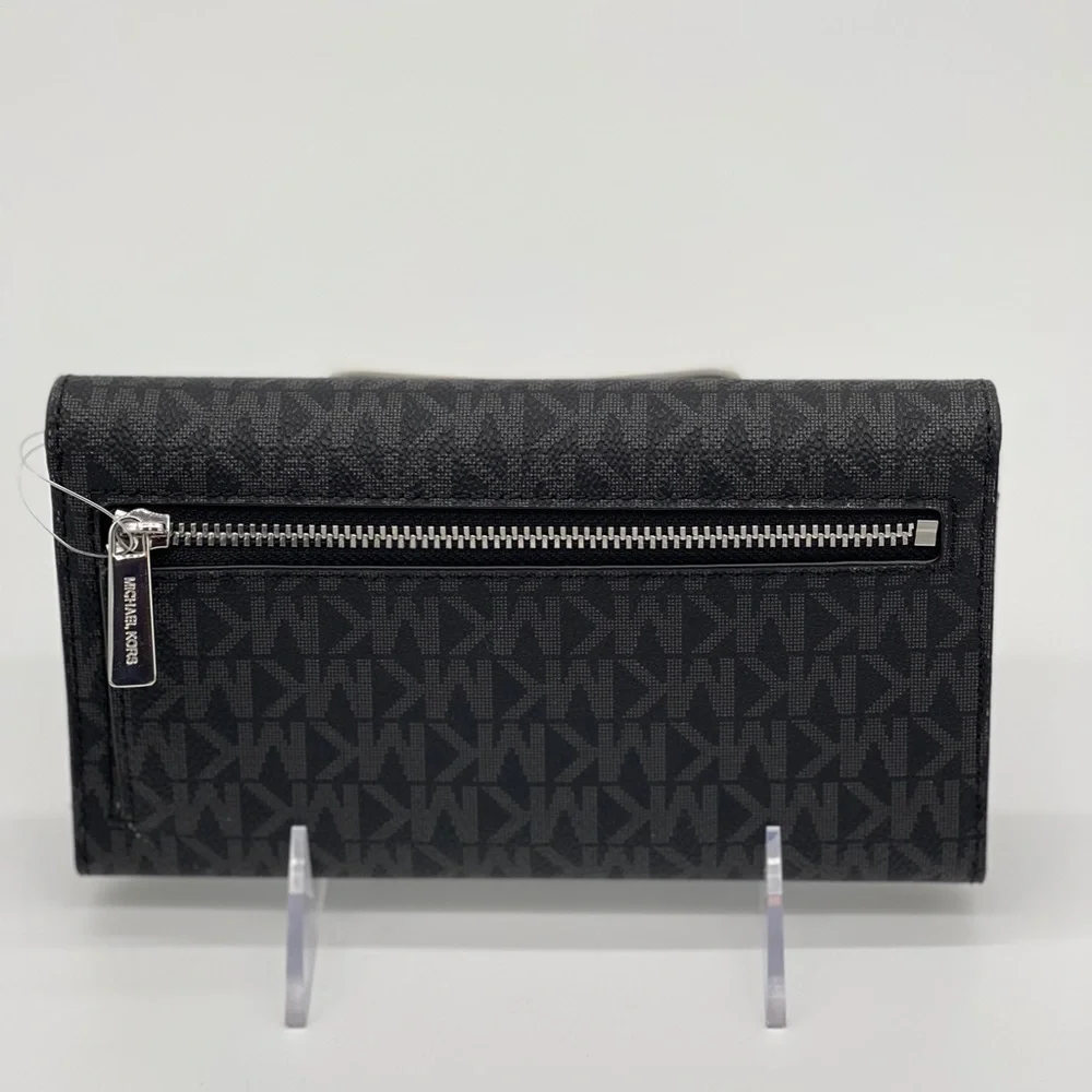 Michael Kors Jet Set Travel LG Trifold Blk…